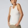 Women's Ella Superfine Cashmere Shell Top New Ivory White
