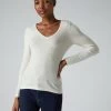 Women's Imogen Superfine Cashmere V Neck Jumper New Ivory White -Cozy Fashion Shop AW21 NPW000808 NIV 1