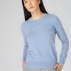 Women's Evie Classic Round Neck Cashmere Jumper Cornflower Blue -Cozy Fashion Shop AW21 NPW000928B C31 1 8301ab2c e5f4 46e0 ad79 8834ef655b0c