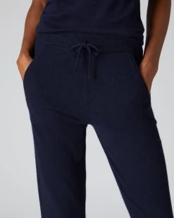 Women's Tabitha Plain Cashmere Lounge Trousers Navy Blue 11 Women's Tabitha Plain Cashmere Lounge Trousers Navy Blue -Cozy Fashion Shop AW21 NPW001651D NVY 5 31eb0344 c4e4 4a19 9f7d 6797806e55b9