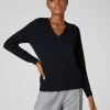 Women's Phoebe V Neck Cashmere Jumper Black -Cozy Fashion Shop AW21 NPW001800B BLK 1