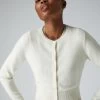 Women's Ivy Cropped Cashmere Cardigan New Ivory White 1 Women's Ivy Cropped Cashmere Cardigan New Ivory White -Cozy Fashion Shop AW21 NPW001830B N68 5