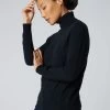 Women's Luna Roll Neck Cashmere Jumper Black -Cozy Fashion Shop AW21 NPW001867 B50 1