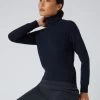 Women's Luna Roll Neck Cashmere Jumper Navy Blue
