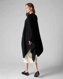 Women's Lily Lightweight Cape Black -Cozy Fashion Shop AW21 NPW107579 B50 4