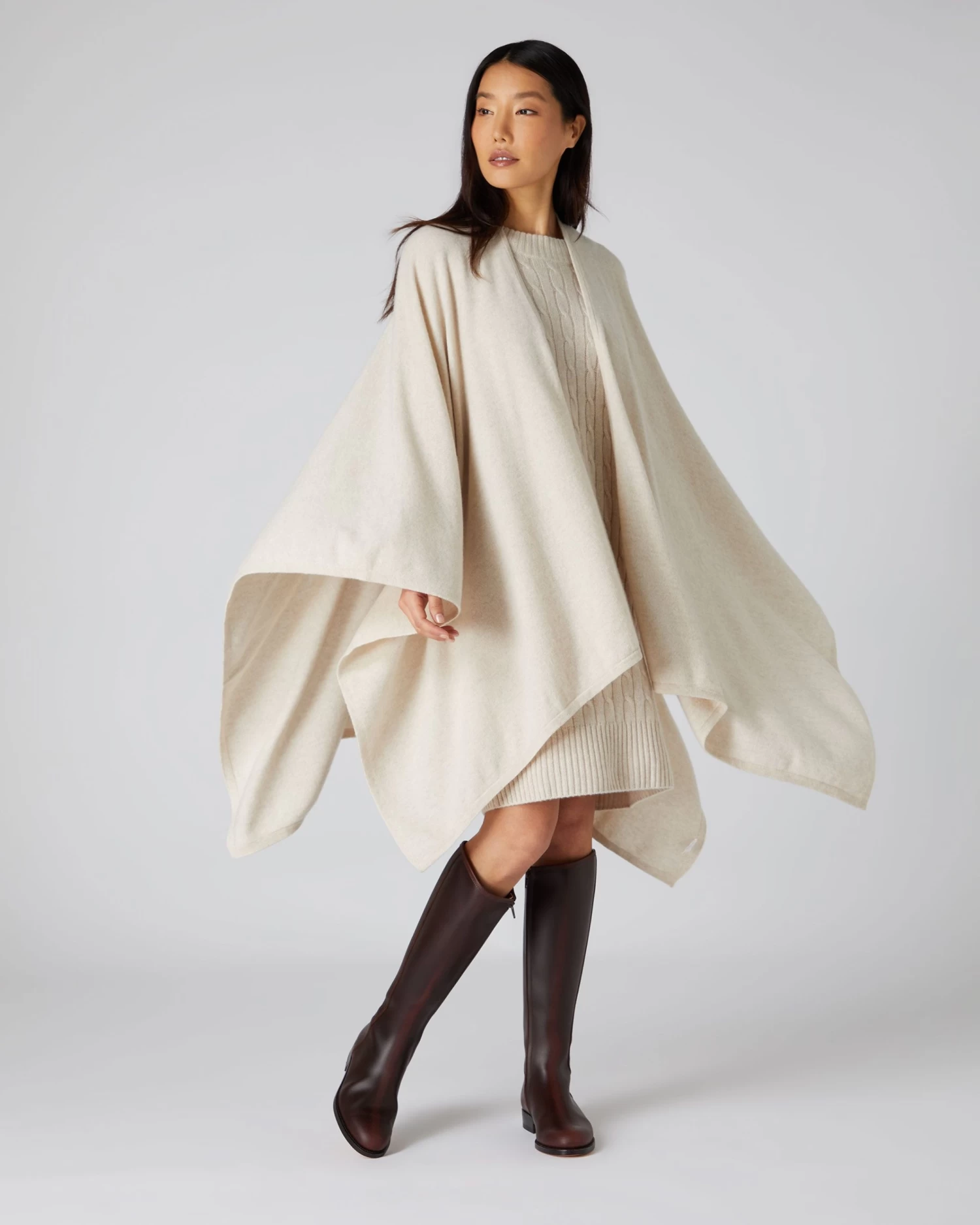 Women's Lily Lightweight Cape Ecru White 5 Women's Lily Lightweight Cape Ecru White - Image 3
