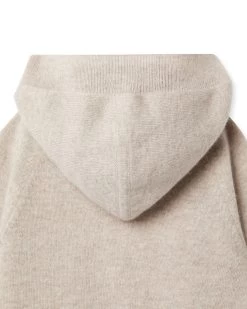 Cashmere Hoodie Oatmeal Brown -Cozy Fashion Shop AW22 NPC000023 L31 3