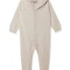 Bear Cashmere Sleepsuit Light Oatmeal Brown -Cozy Fashion Shop AW22 NPC108315 L30 1