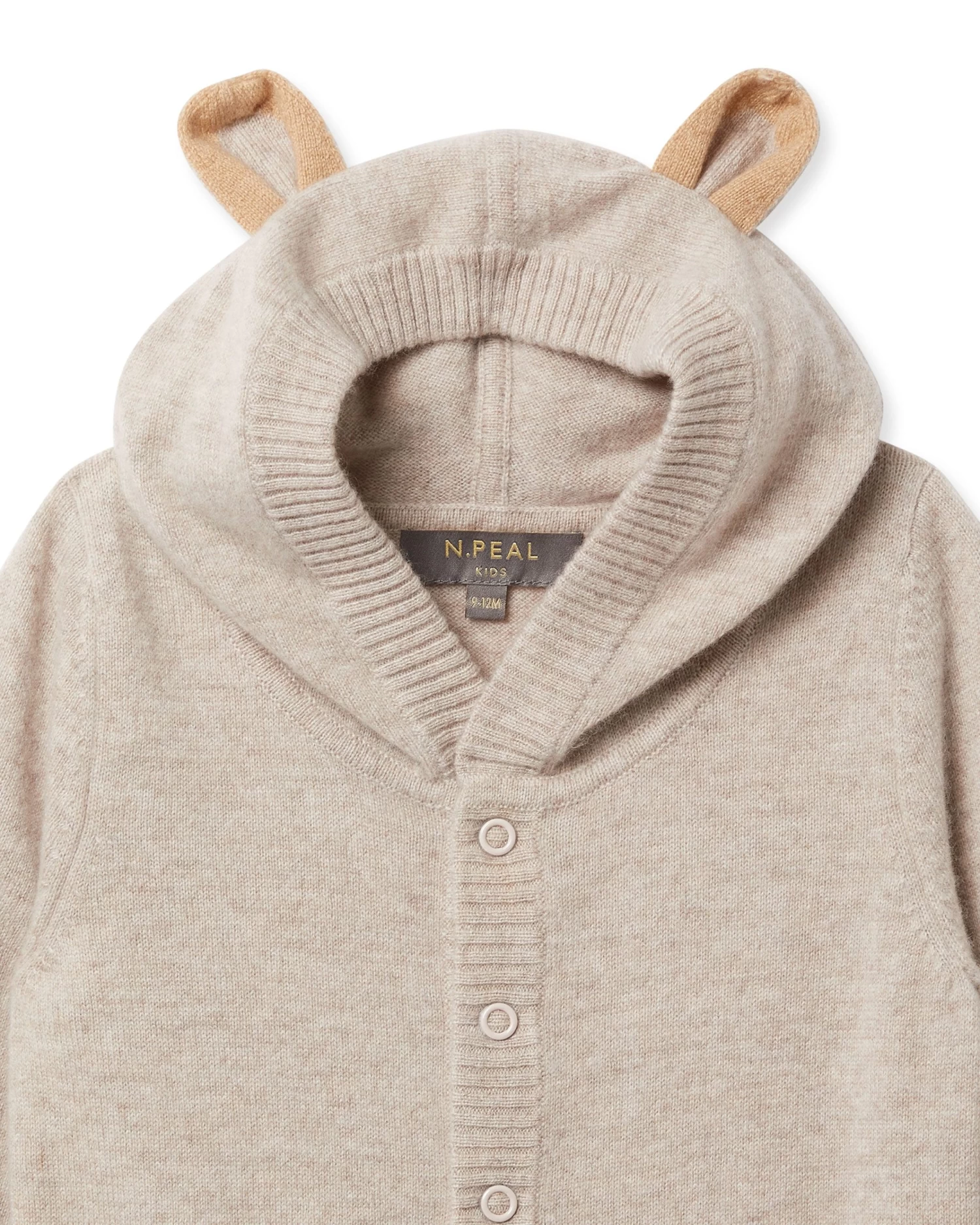Bear Cashmere Sleepsuit Light Oatmeal Brown 5 Bear Cashmere Sleepsuit Light Oatmeal Brown - Image 3
