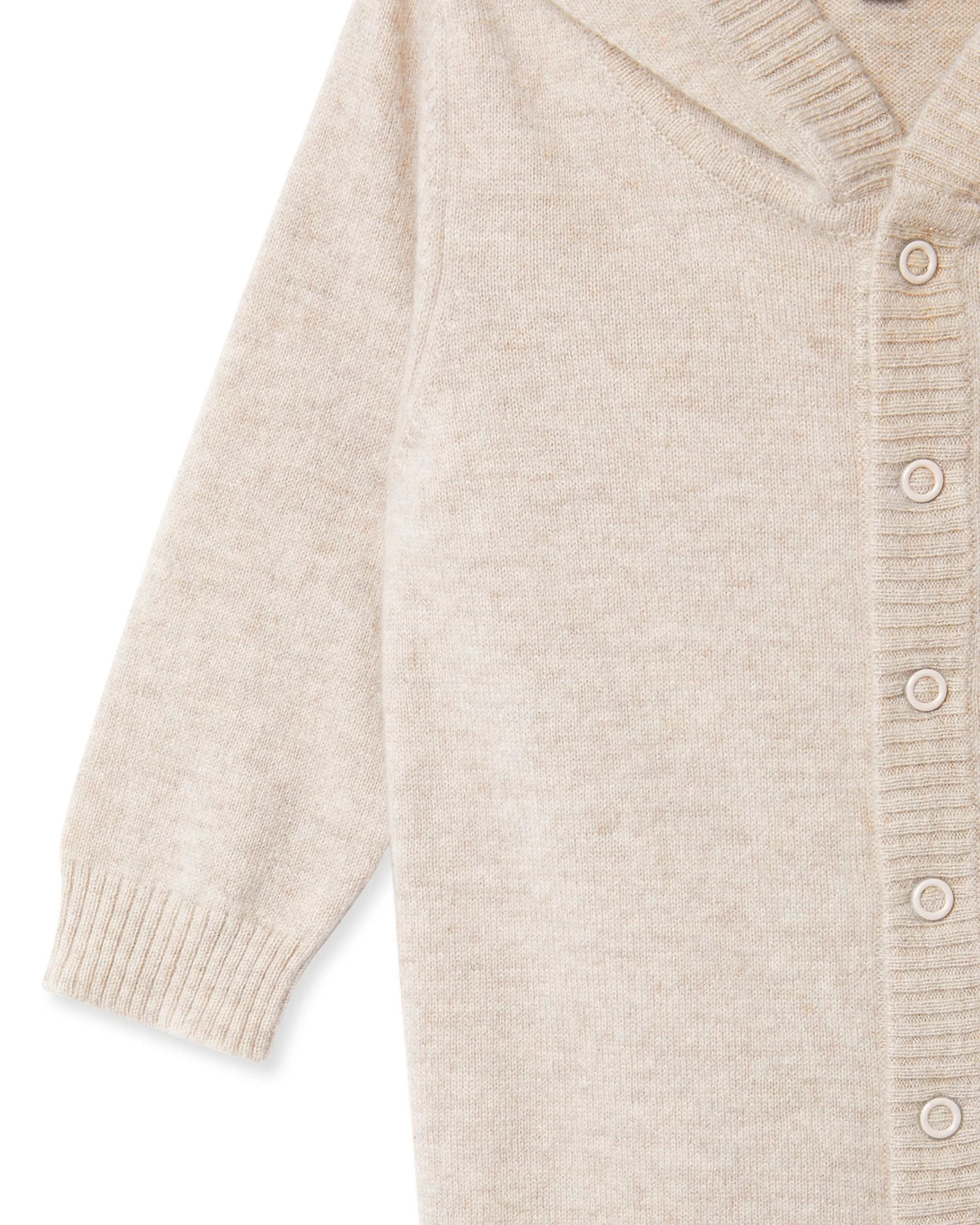 Bear Cashmere Sleepsuit Light Oatmeal Brown 6 Bear Cashmere Sleepsuit Light Oatmeal Brown - Image 4