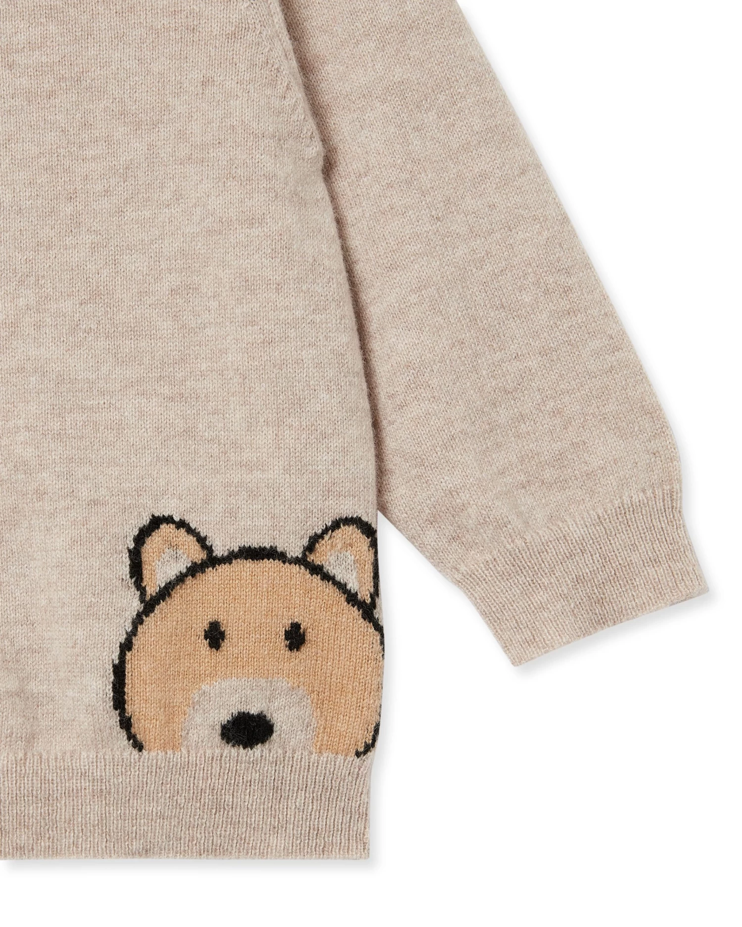 Bear Cashmere Jumper Light Oatmeal Brown 4 Bear Cashmere Jumper Light Oatmeal Brown - Image 3