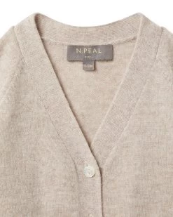 Bear Pocket Cashmere Cardigan Light Oatmeal Brown -Cozy Fashion Shop AW22 NPC108317 L30 4
