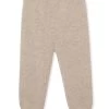 Bear Pocket Cashmere Leggings Light Oatmeal Brown