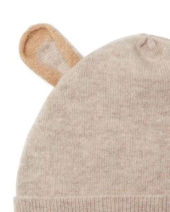 Bear Cashmere Hat Light Oatmeal Brown 8 Bear Cashmere Hat Light Oatmeal Brown -Cozy Fashion Shop AW22 NPC108319 L30 3