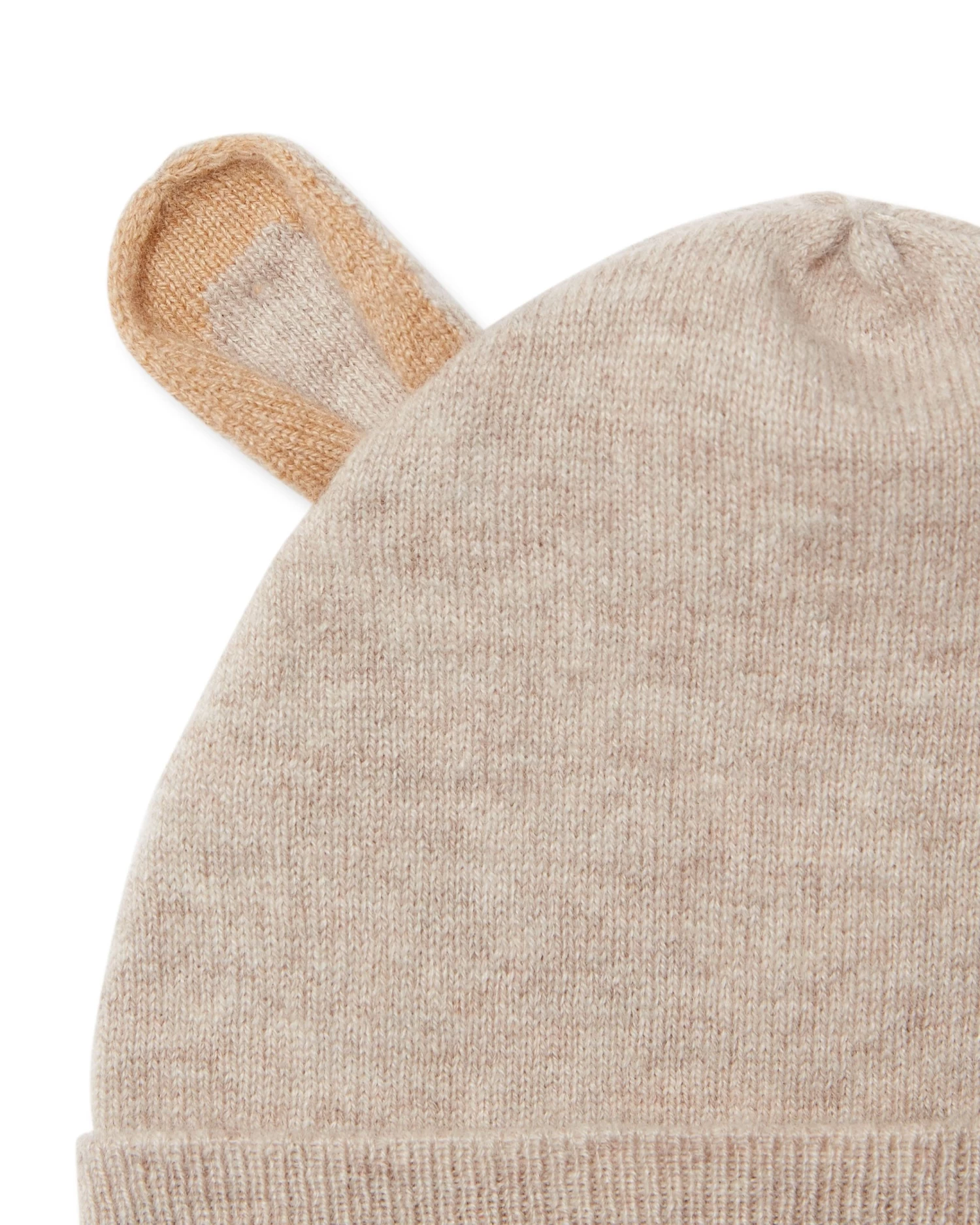 Bear Cashmere Hat Light Oatmeal Brown 5 Bear Cashmere Hat Light Oatmeal Brown - Image 3