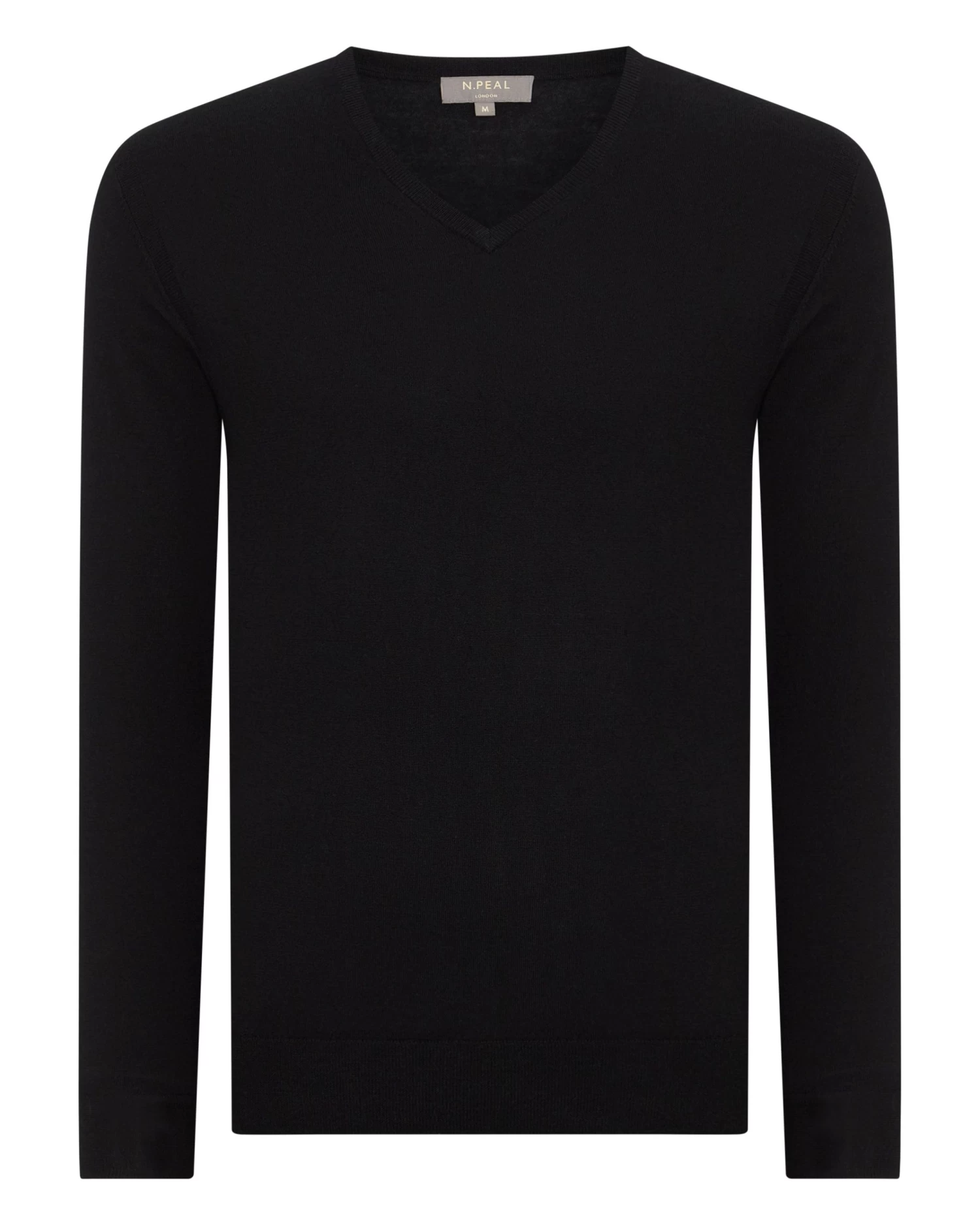 Men's Conduit Fine Gauge Cashmere Jumper Black 4 Men's Conduit Fine Gauge Cashmere Jumper Black - Image 2