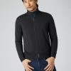 Men's Hyde Fine Gauge Cashmere Full Zip Jumper Dark Charcoal Grey -Cozy Fashion Shop AW22 NPG000211RC DKC 1
