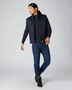 Men's Hyde Fine Gauge Cashmere Full Zip Jumper Dark Charcoal Grey -Cozy Fashion Shop AW22 NPG000211RC DKC 3