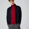 Men's Hyde Fine Gauge Cashmere Full Zip Jumper Navy Blue -Cozy Fashion Shop AW22 NPG000211RC NVY 1