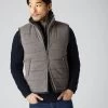 Men's Vermont Fur Lined Gilet Taupe Brown