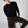 Men's Fine Gauge Cashmere Mock Turtle Neck Jumper Black 1 Men's Fine Gauge Cashmere Mock Turtle Neck Jumper Black -Cozy Fashion Shop AW22 NPG000300 BLK 1