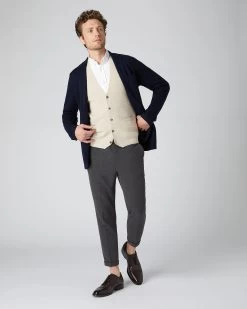 Men's Marlborough Fine Gauge Cashmere Jacket Navy Blue -Cozy Fashion Shop AW22 NPG000460B NVY 3