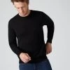 Men's Covent Fine Gauge Cashmere Round Neck Jumper Black -Cozy Fashion Shop AW22 NPG000476 BLK 1