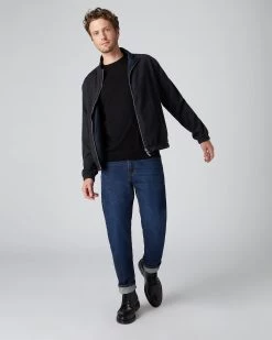 Men's Covent Fine Gauge Cashmere Round Neck Jumper Black -Cozy Fashion Shop AW22 NPG000476 BLK 3