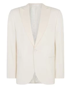 007 Woven Dinner Jacket White -Cozy Fashion Shop AW22 NPG107993JB WHT 02