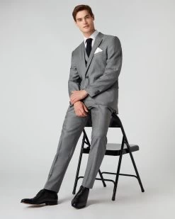 007 Woven 3 Piece Suit Grey -Cozy Fashion Shop AW22 NPG107996JB GRY 1