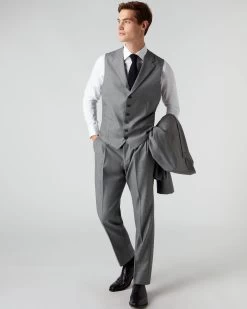 007 Woven 3 Piece Suit Grey -Cozy Fashion Shop AW22 NPG107996JB GRY 5 opt