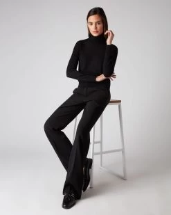 Women's Margot Superfine Cashmere Roll Neck Jumper Black 9 Women's Margot Superfine Cashmere Roll Neck Jumper Black -Cozy Fashion Shop AW22 NPW000866R BLK 3