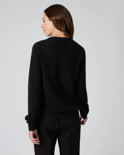 Women's Oxford Round Neck Cashmere Jumper Black 8 Women's Oxford Round Neck Cashmere Jumper Black -Cozy Fashion Shop AW23 NPG000132R B50 4 7d2b45e7 7bad 4603 9ce6 53df0657856d