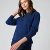 Women's Oxford Round Neck Cashmere Jumper French Blue