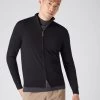 Men's Hyde Fine Gauge Cashmere Full Zip Jumper Black -Cozy Fashion Shop AW23 NPG000211RC BLK 1