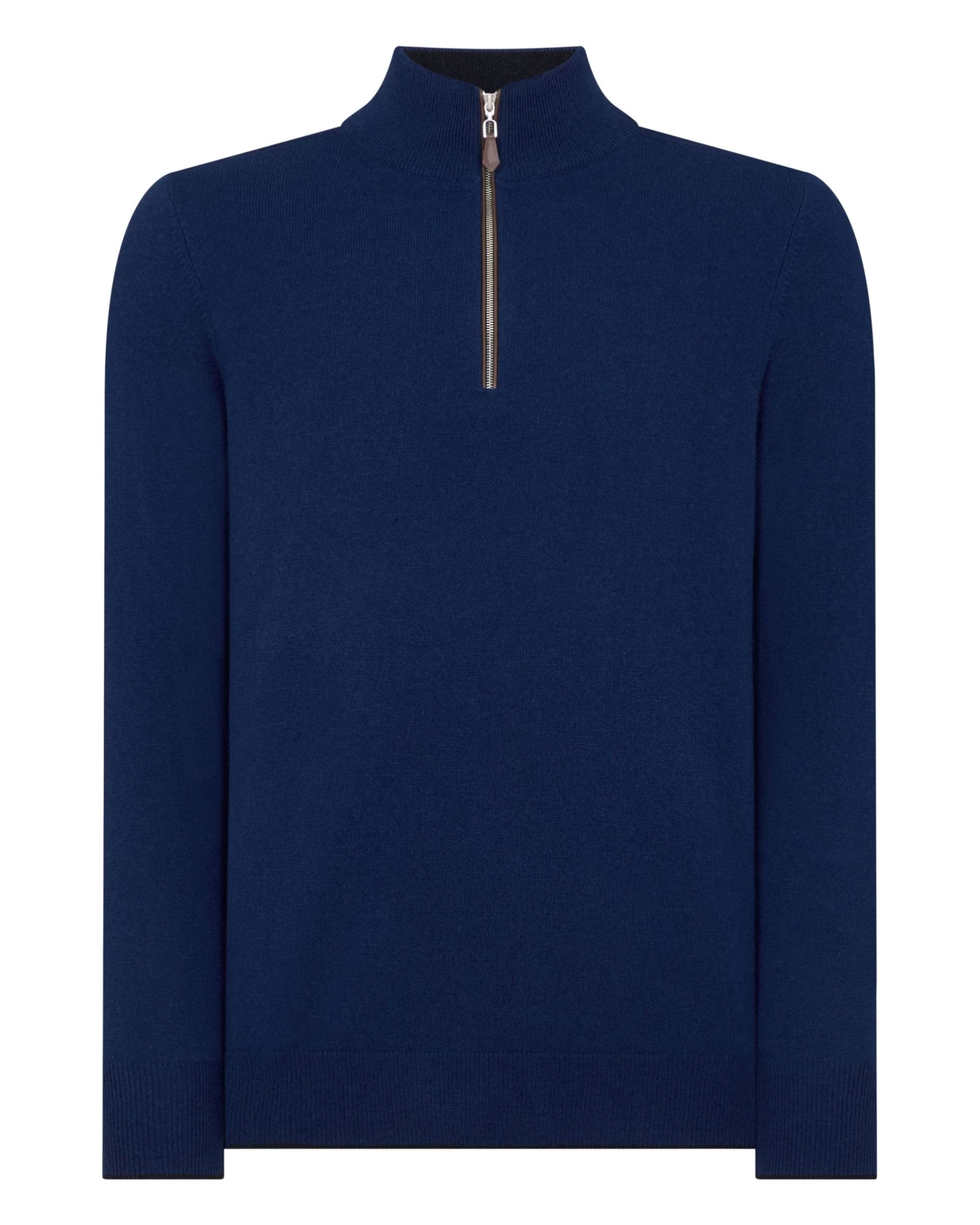 Men's Carnaby Half Zip Cashmere Jumper French Blue 4 Men's Carnaby Half Zip Cashmere Jumper French Blue - Image 2