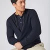 Men's Ladbroke Cashmere Hoodie Navy Blue -Cozy Fashion Shop AW23 NPG000303B N62 1