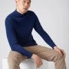 Men's Turtle Neck Cashmere Jumper French Blue
