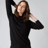 Women's Covent Fine Gauge Cashmere Round Neck Jumper Black -Cozy Fashion Shop AW23 NPG000476 BLK 1 150bbfb2 f62f 4b01 94ec 479a4bf9edd1