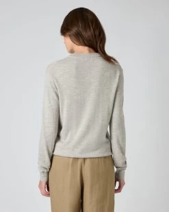 Women's Covent Fine Gauge Cashmere Round Neck Jumper Fumo Grey -Cozy Fashion Shop AW23 NPG000476 FUM 4 eec9642a 9042 44c9 9888 65e05d1f7fcd