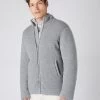 Men's Rib Padded Cashmere Jacket Flannel Grey