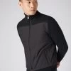 Men's Quilted Woven Mix Jacket Black