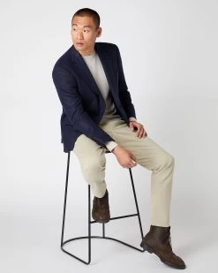 Men's Knitted Cashmere Blazer Navy Blue -Cozy Fashion Shop AW23 NPG108967 NVY 3 f9846e10 8196 44d9 a17e e83bd35a8ad6