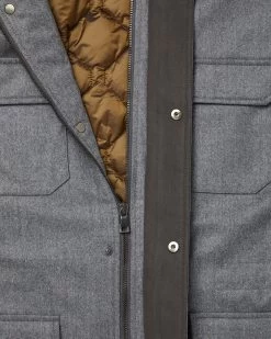 Men's Utility Jacket Flannel Grey -Cozy Fashion Shop AW23 NPG108971 FLA 3