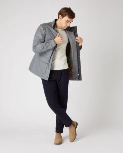 Men's Utility Jacket Flannel Grey -Cozy Fashion Shop AW23 NPG108971 FLA 3 64b60fdb b592 4b29 8413 ad4b3038cedb