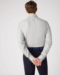 Men's Cashmere Touch Shirt Grey -Cozy Fashion Shop AW23 NPG109277 GRY 4