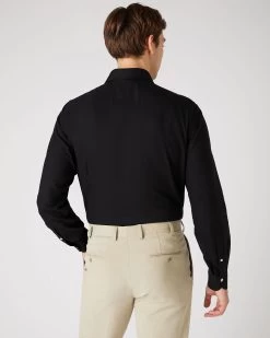 Men's Cashmere Touch Shirt Navy Blue 10 Men's Cashmere Touch Shirt Navy Blue -Cozy Fashion Shop AW23 NPG109277 NVY 4