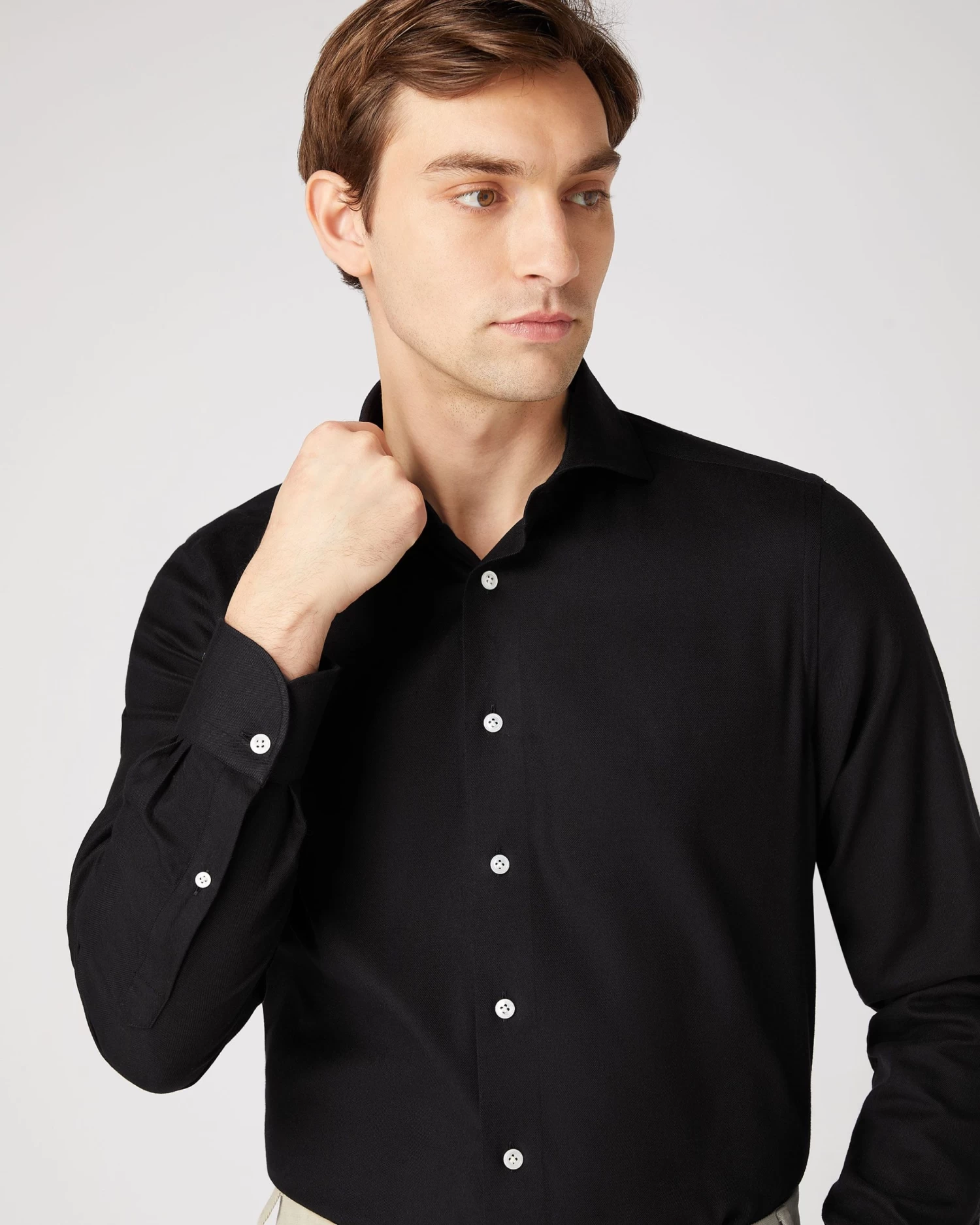 Men's Cashmere Touch Shirt Navy Blue 7 Men's Cashmere Touch Shirt Navy Blue - Image 5