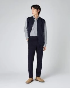 Men's Button Down Collar Shirt Grey -Cozy Fashion Shop AW23 NPG109278 GRY 3