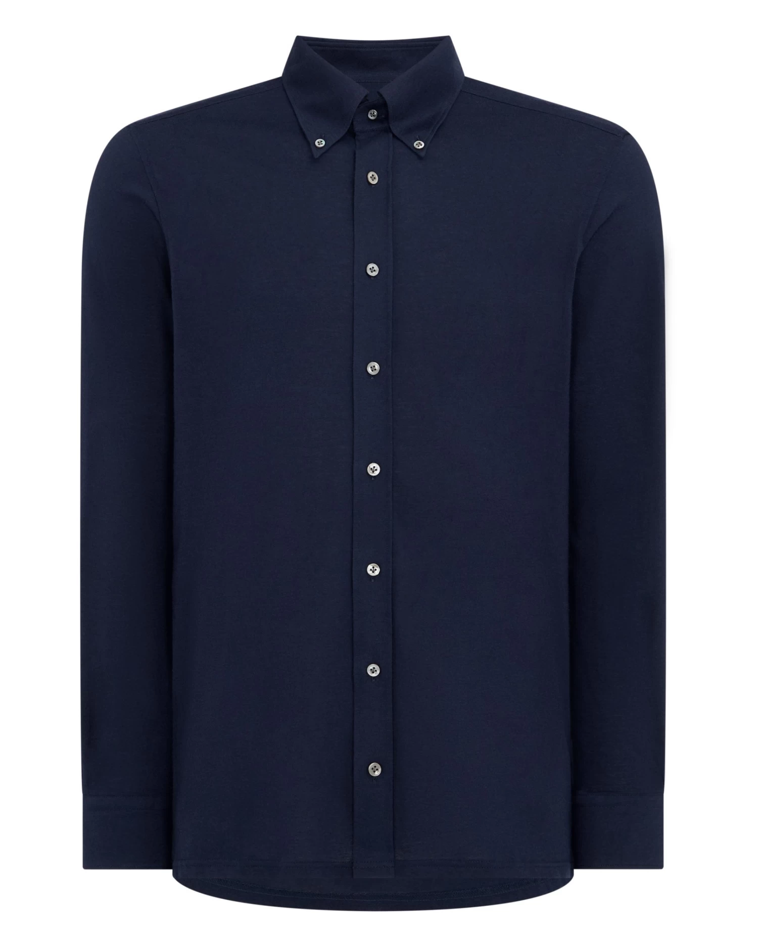 Men's Button Down Collar Shirt Navy Blue 4 Men's Button Down Collar Shirt Navy Blue - Image 2